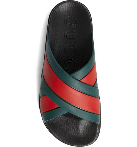 Gucci Wo Agrado Web Stripe Slide Sandal 